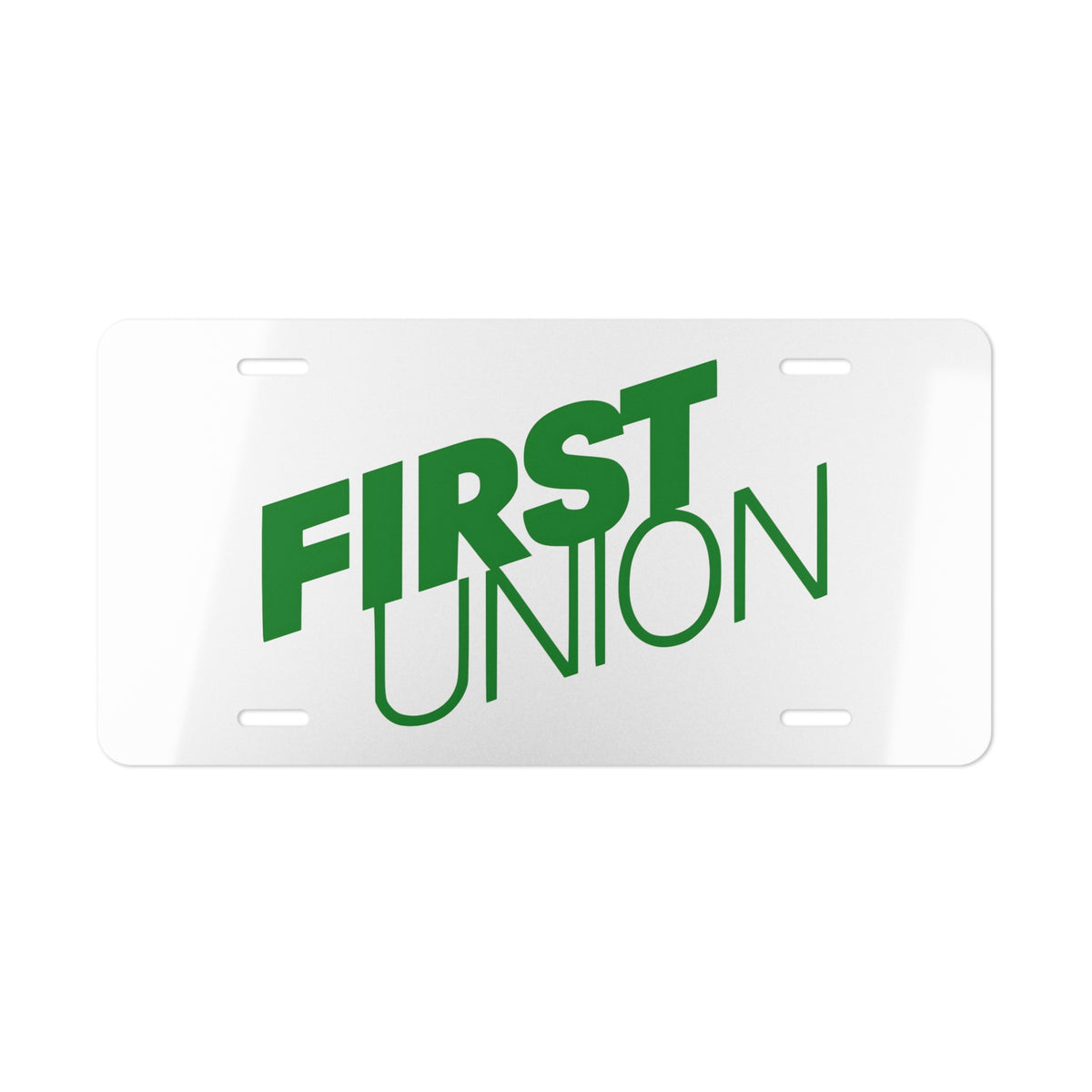 First Union Vanity License Plate