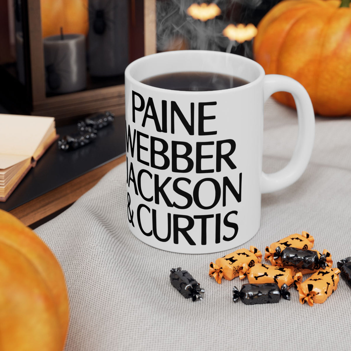 Paine Webber Jackson & Curtis Ceramic Coffee Mug
