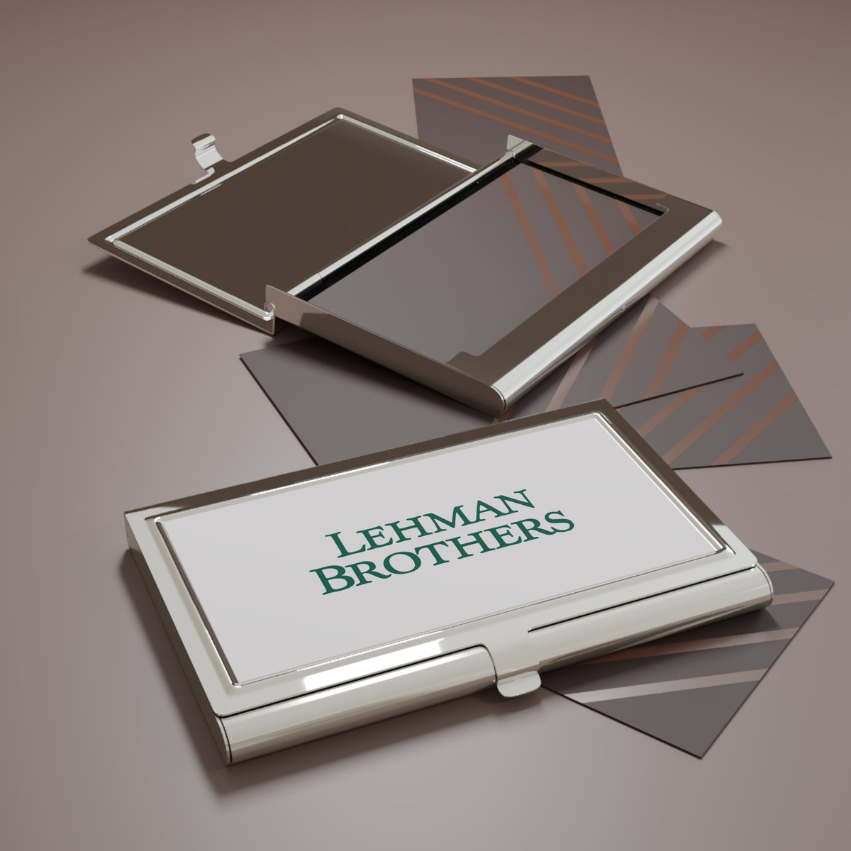 Lehman Brothers Metal Business Card Holder