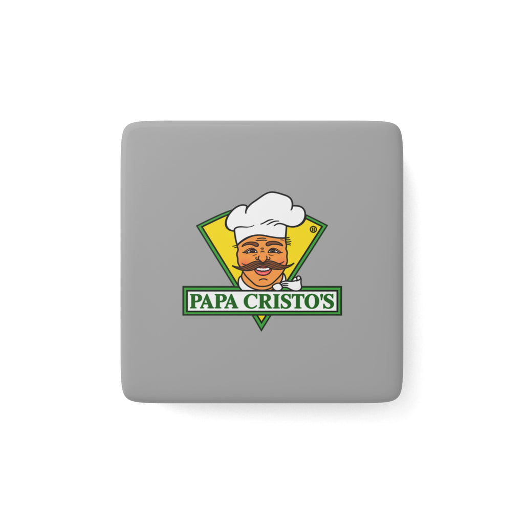 Papa Cristo's Square Porcelain Fridge Magnet