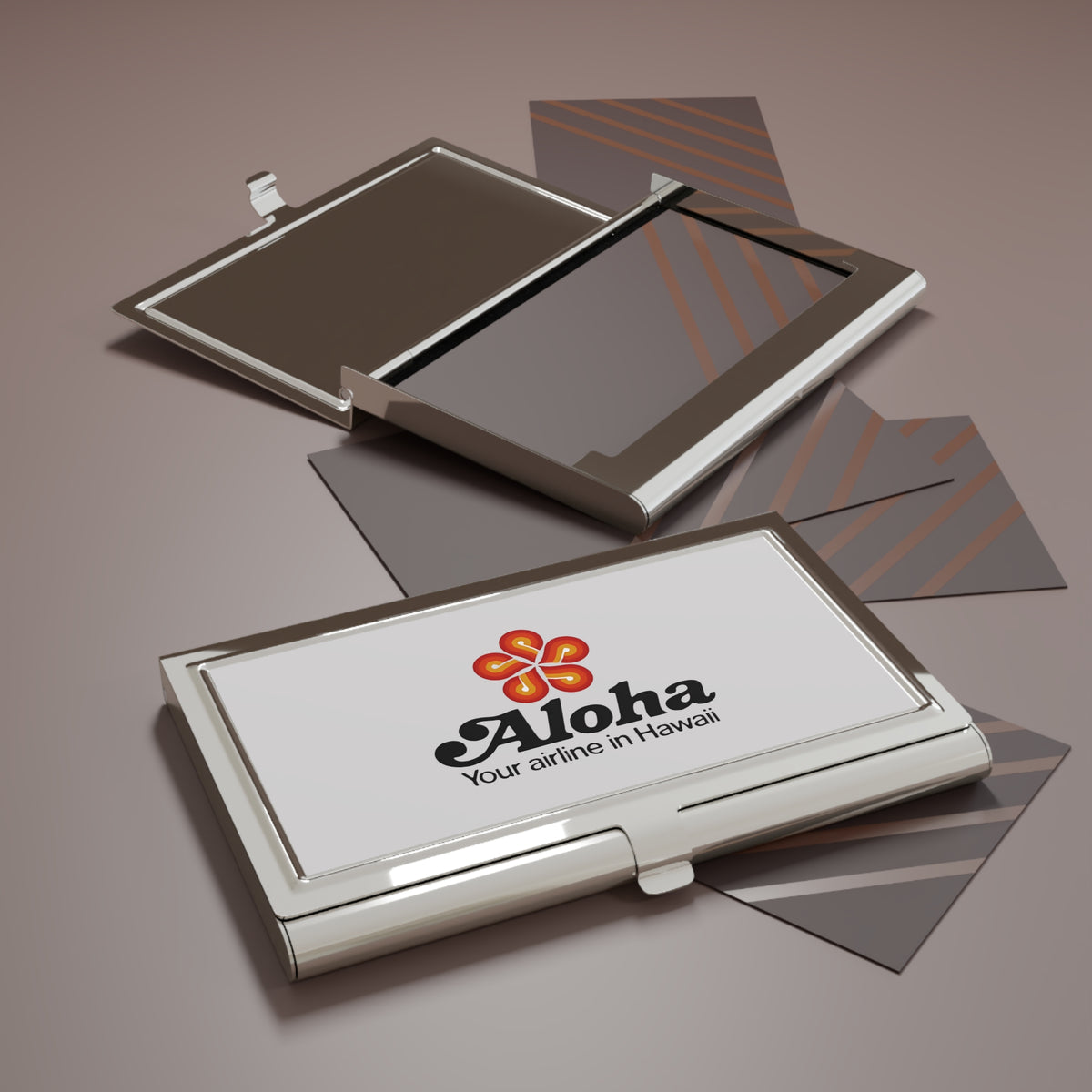 Aloha Airlines Metal Business Card Holder
