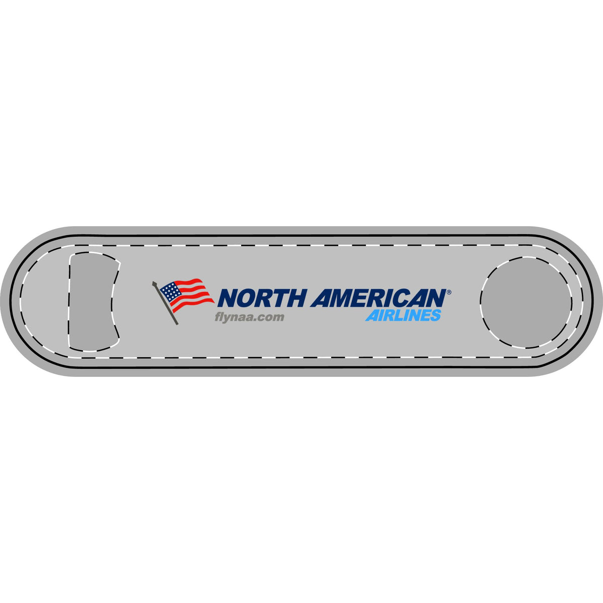 North American Airlines Metal Bottle Opener