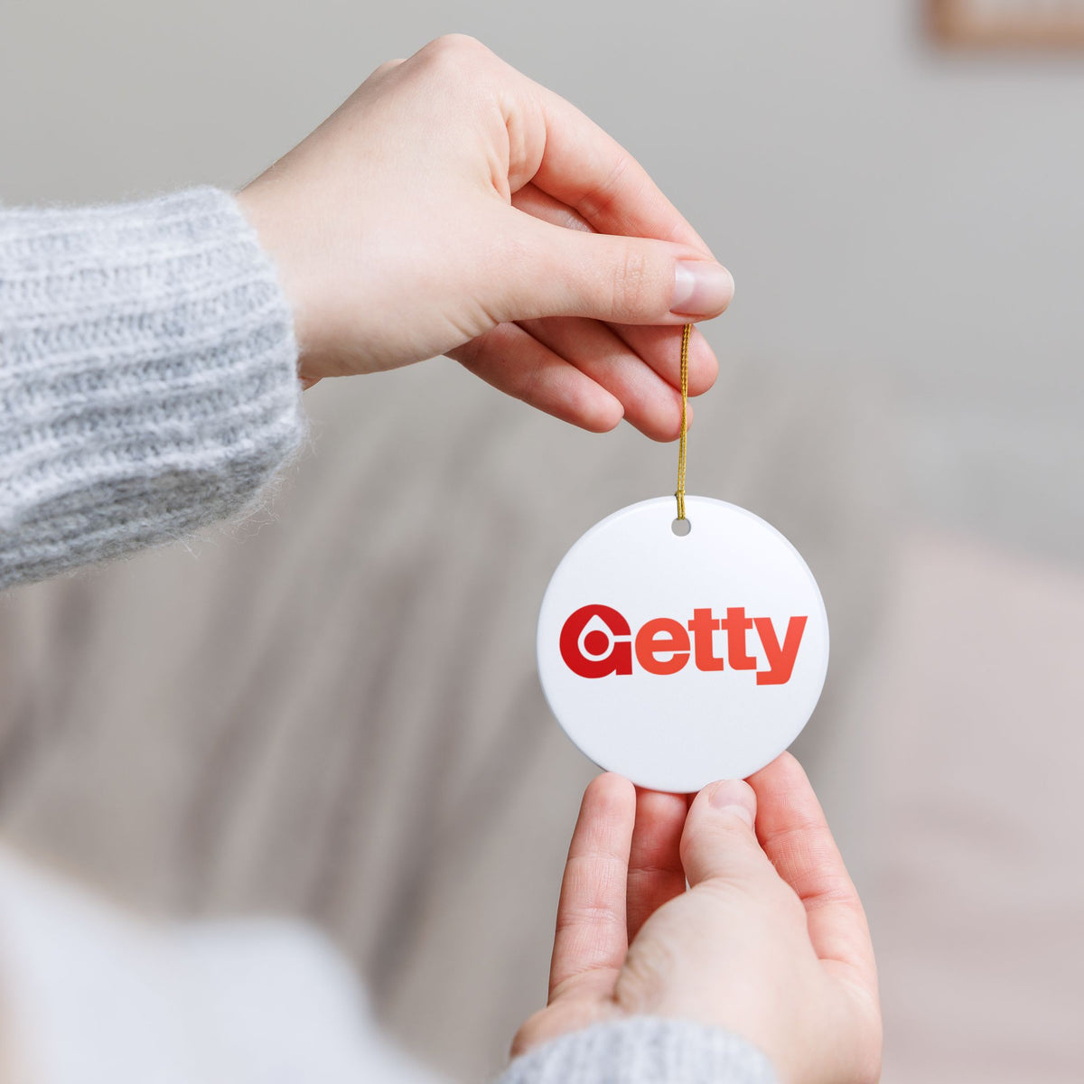 Getty Oil Ceramic Ornament