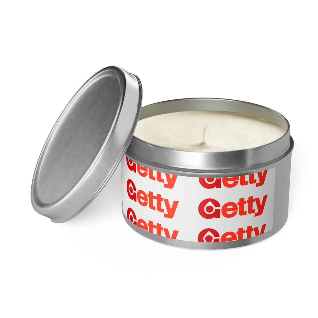 Getty Oil Tin Candle