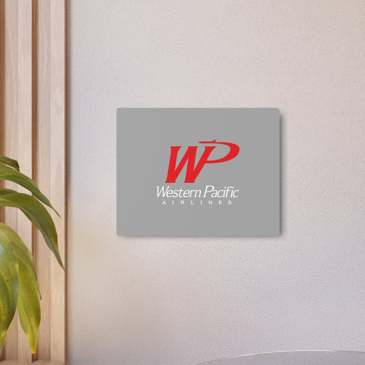 Western Pacific Airlines Metal Sign