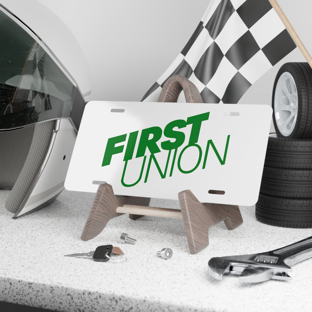 First Union Vanity License Plate
