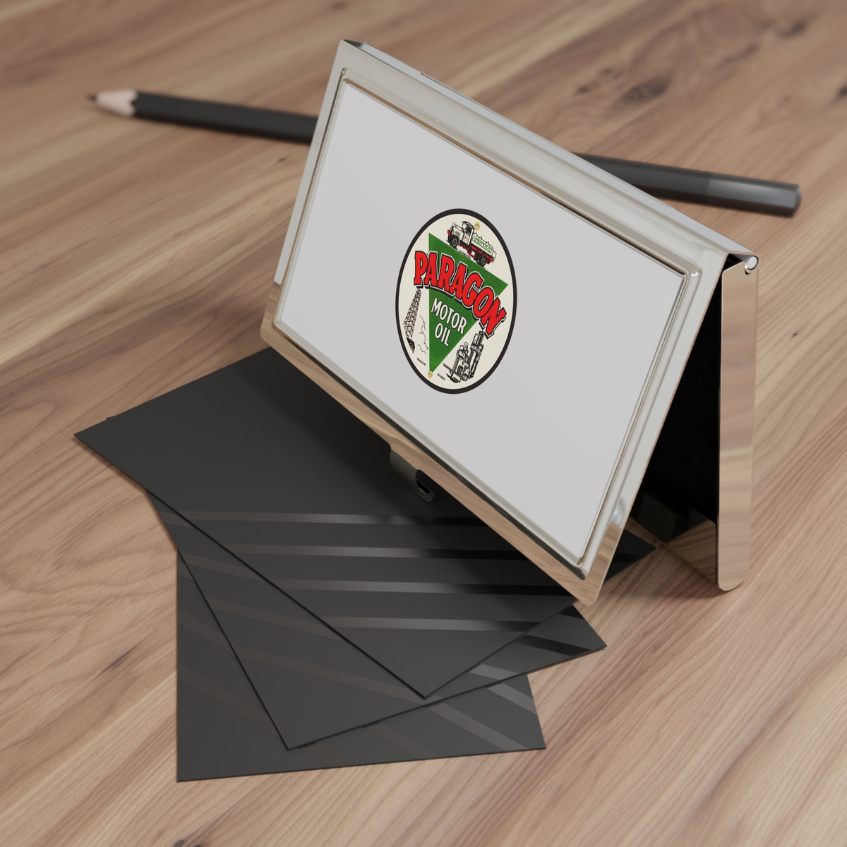 Paragon Oil Metal Business Card Holder
