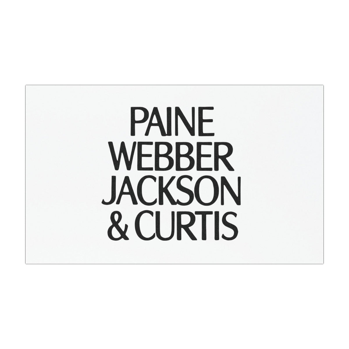 Paine Webber Jackson & Curtis Car Magnet