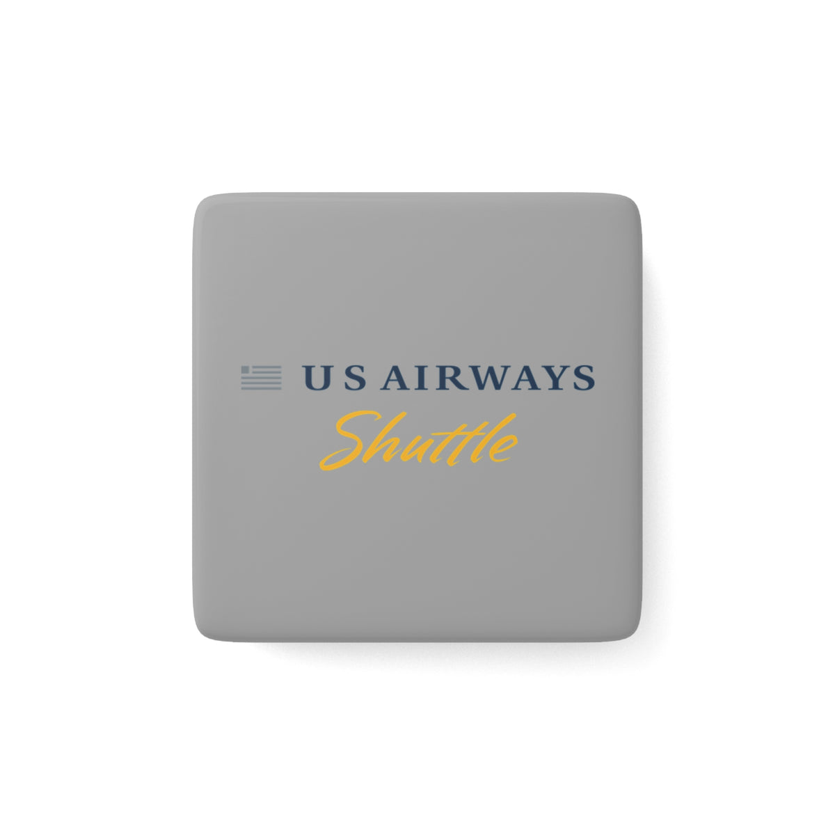 US Airways Shuttle Square Porcelain Fridge Magnet