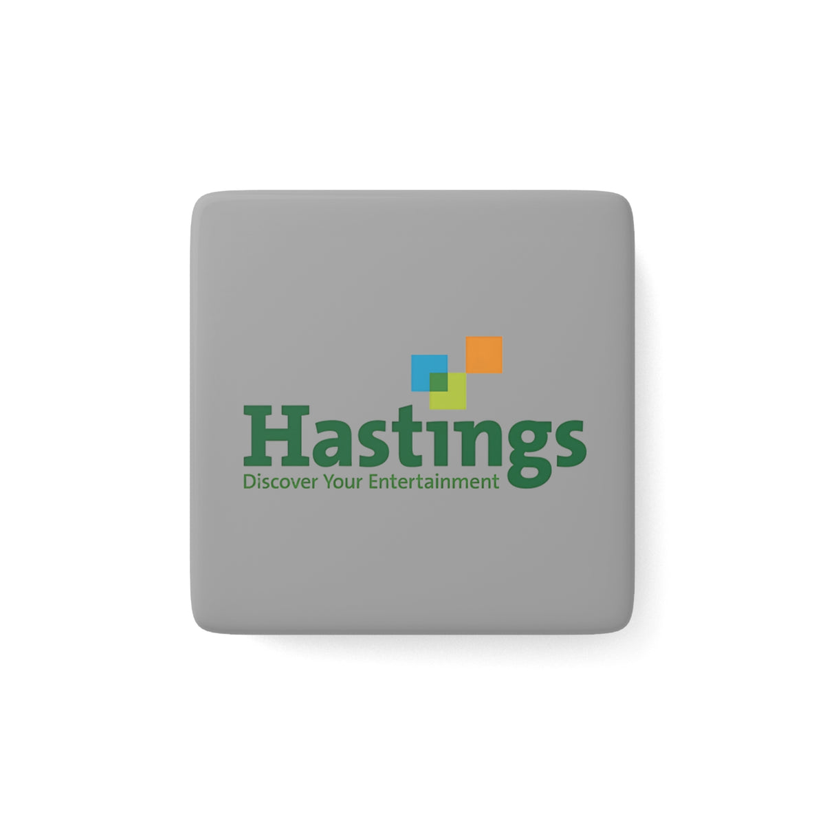 Hastings Entertainment Square Porcelain Fridge Magnet