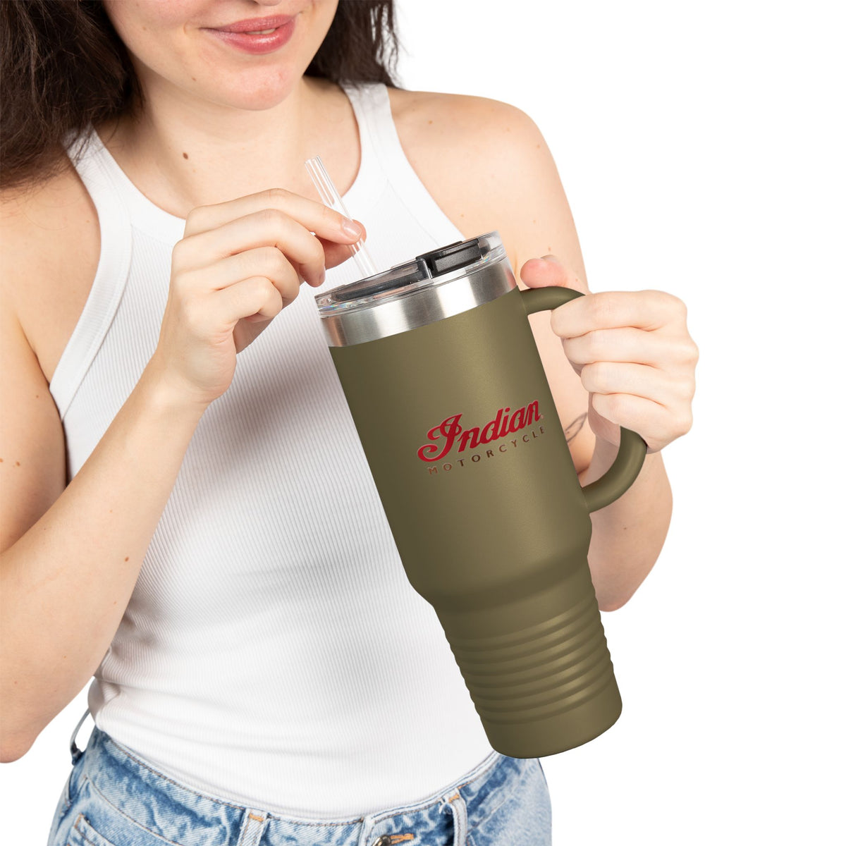 Indian Motorcycle 40oz Insulated Travel Mug / Stainless Tumbler