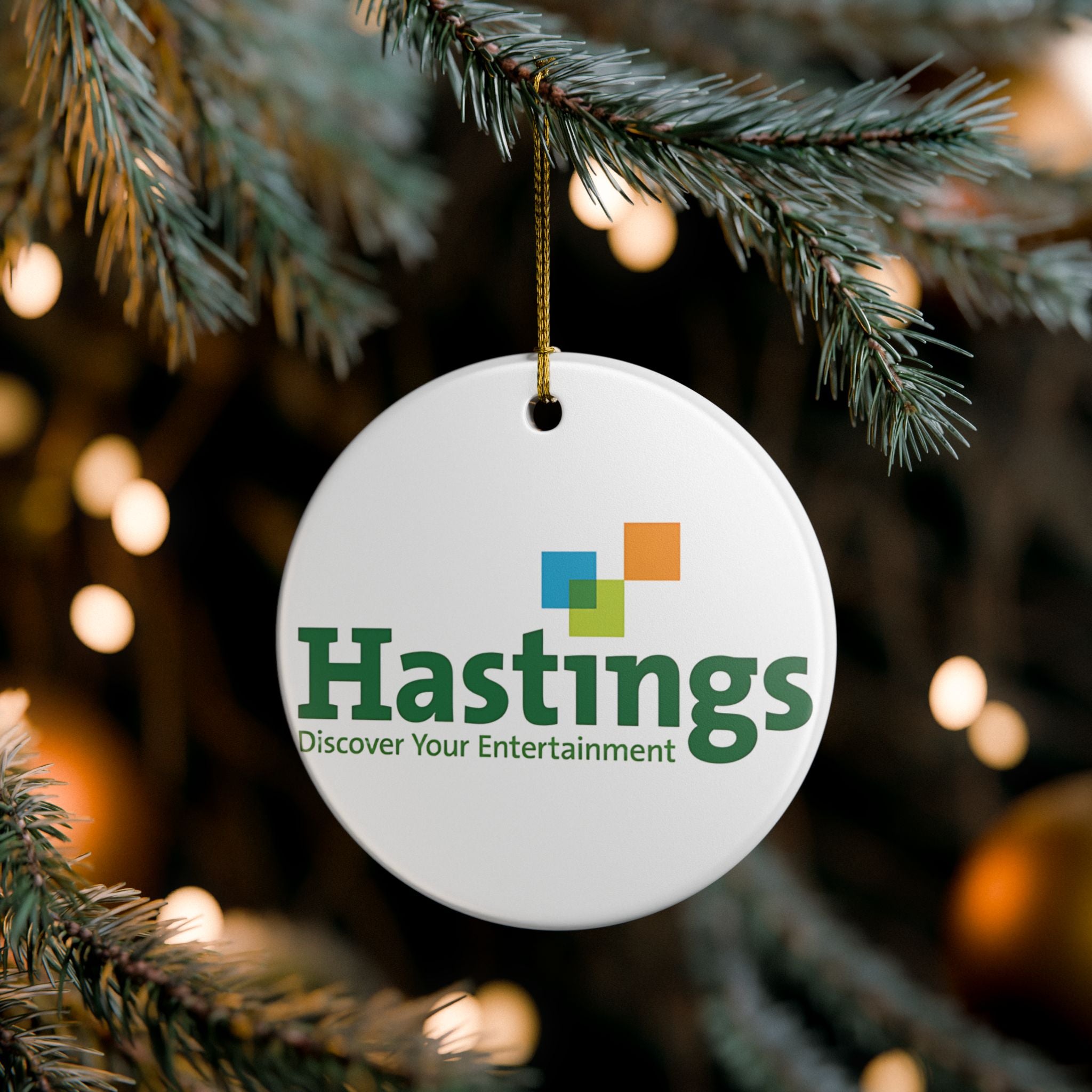 Hastings Entertainment Ceramic Ornament