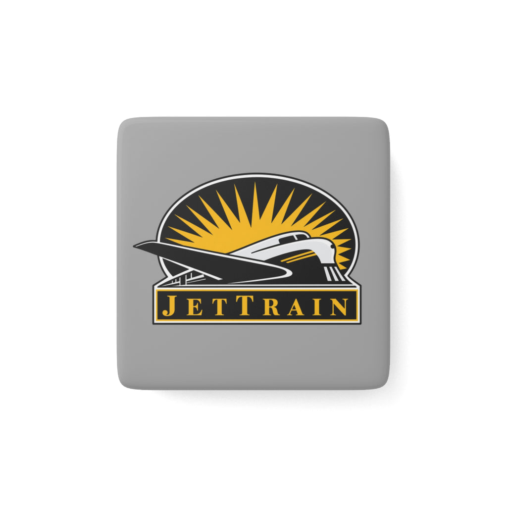 Bombardier JetTrain Square Porcelain Fridge Magnet