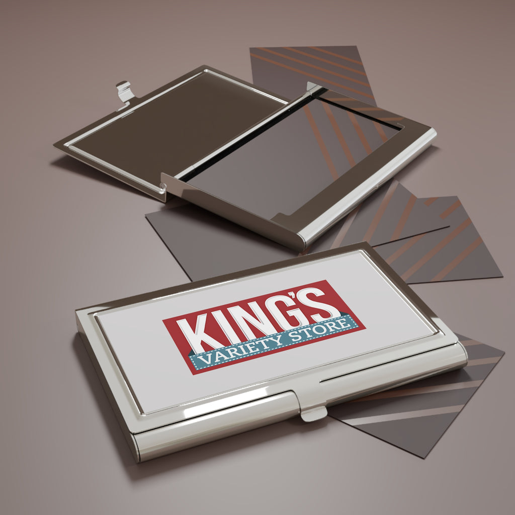 King's Variety Store Metal Business Card Holder