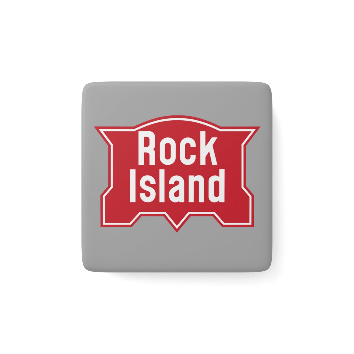 Chicago, Rock Island and Pacific Railroad Square Porcelain Fridge Magnet