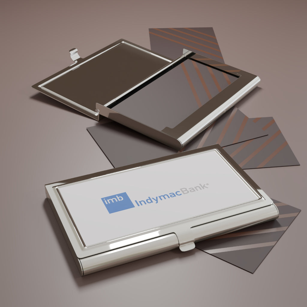 IndyMac Bank Metal Business Card Holder
