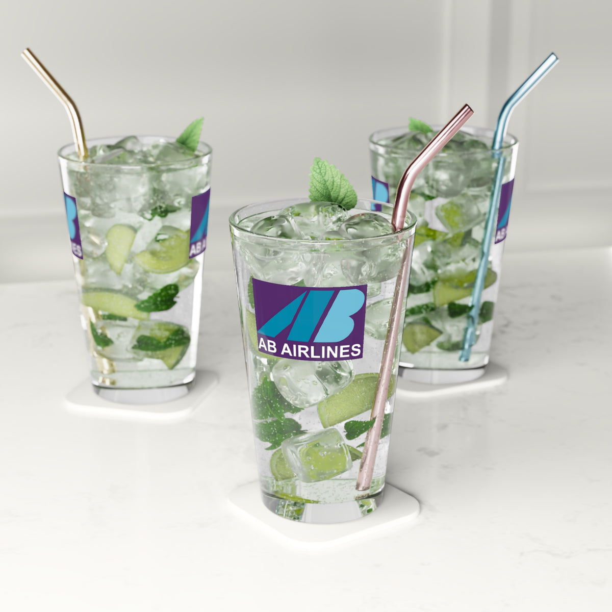 AB Airlines 16oz Pint Glass