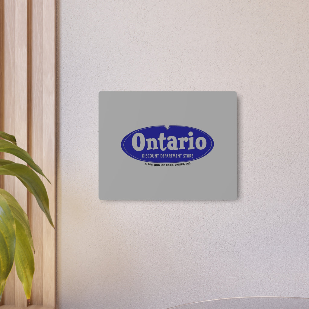 Ontario Discount Department Store Metal Sign