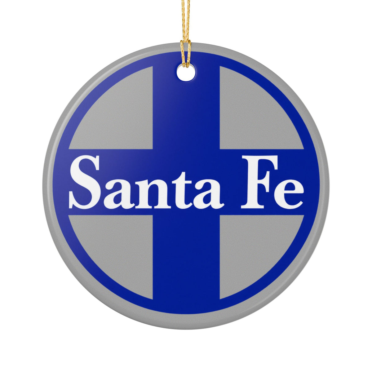 Atchison Topeka and Santa Fe Railway Ceramic Ornament