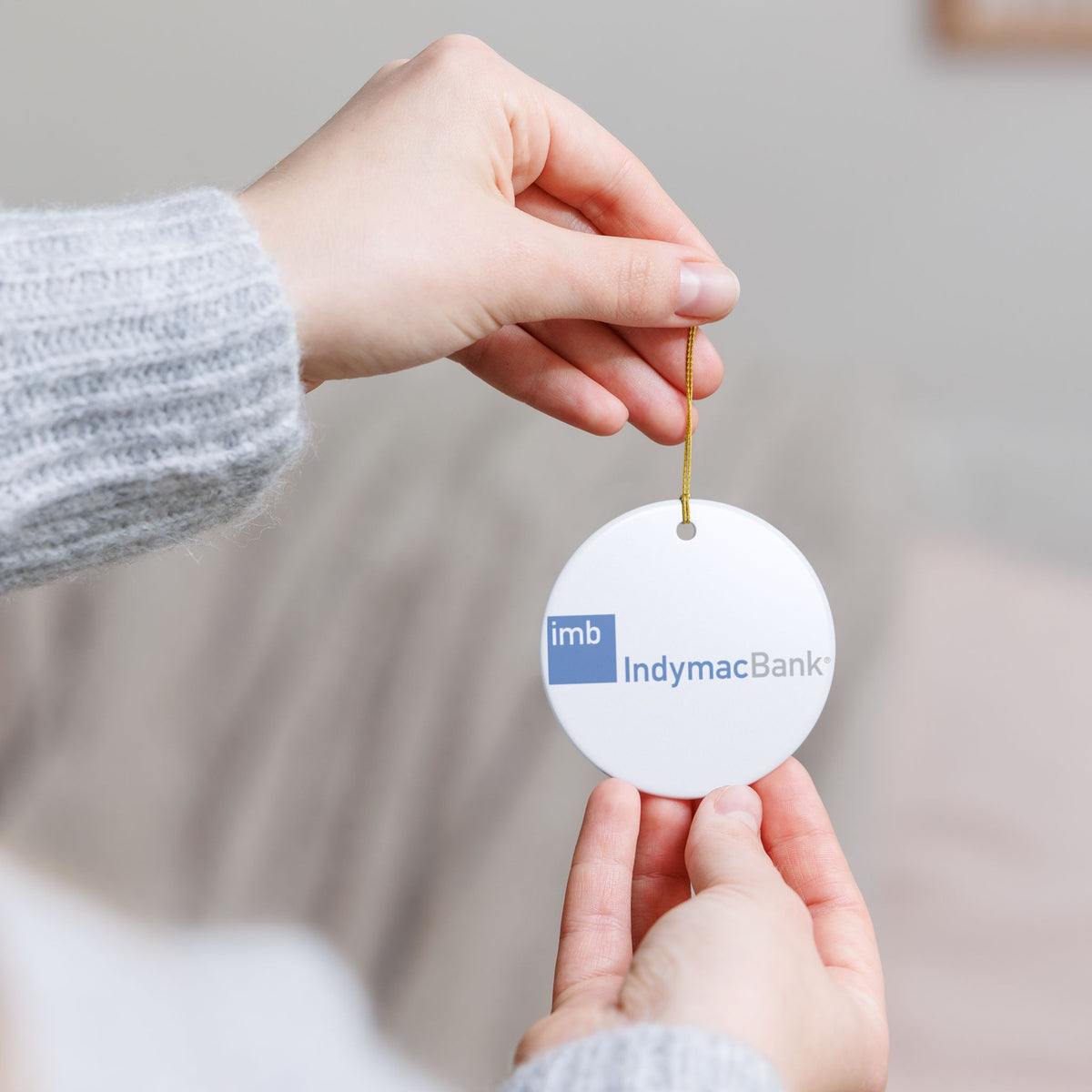 IndyMac Bank Ceramic Ornament
