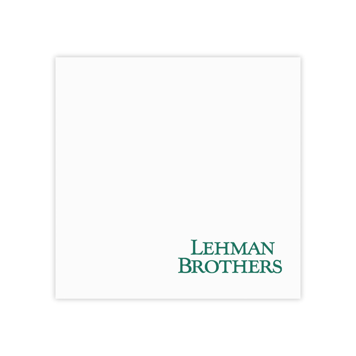 Lehman Brothers Sticky Post-it Note Pad