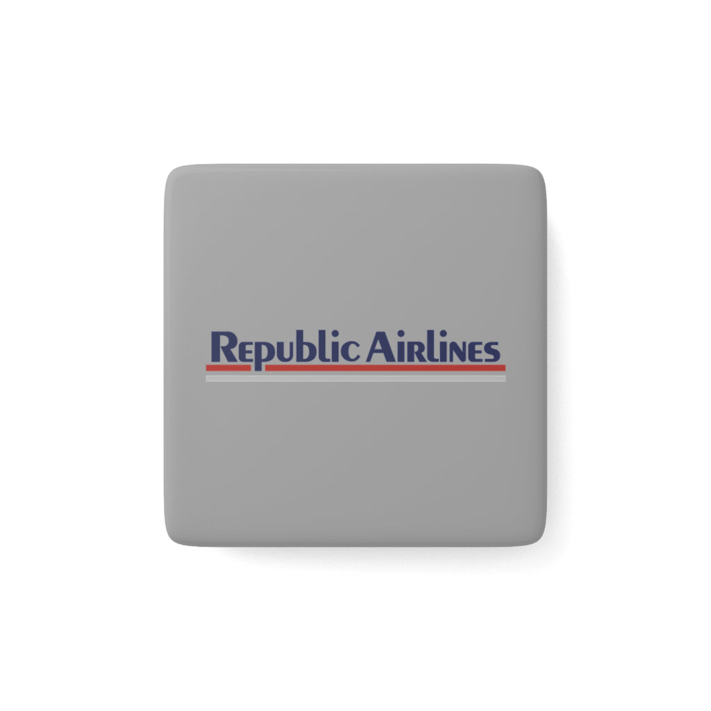 Republic Airlines Square Porcelain Fridge Magnet