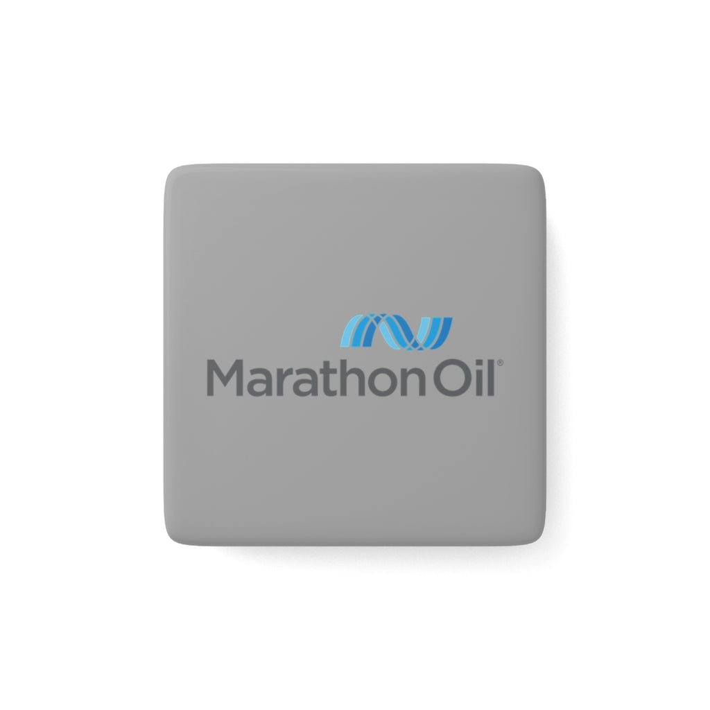 Marathon Oil Square Porcelain Fridge Magnet