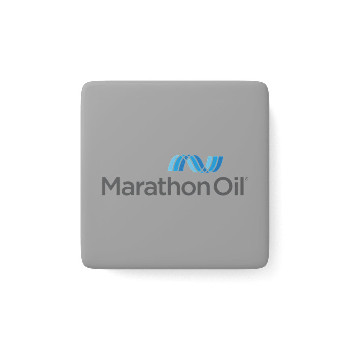 Marathon Oil Square Porcelain Fridge Magnet