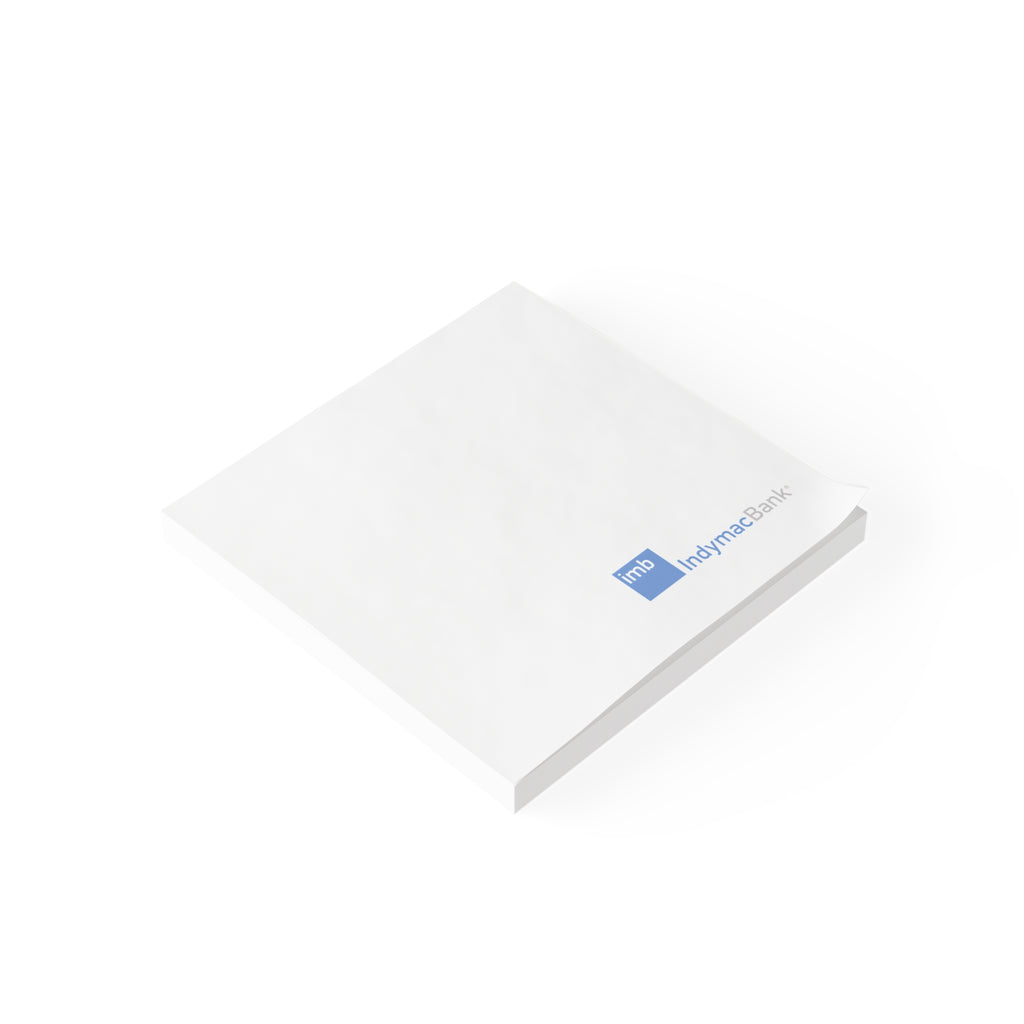 IndyMac Bank Sticky Post-it Note Pad