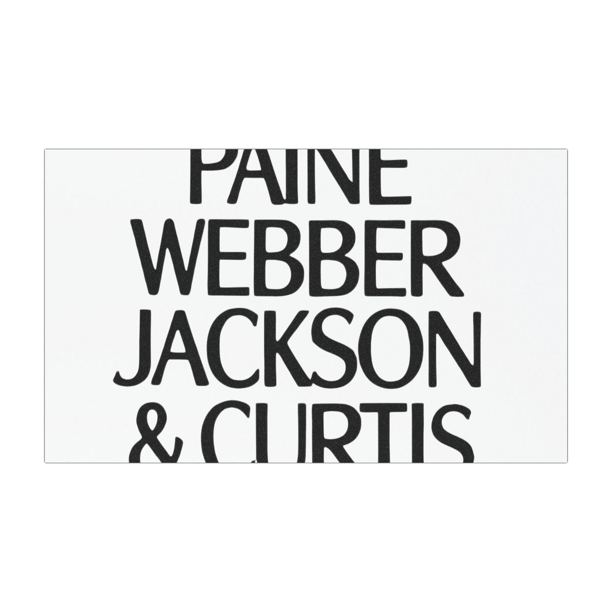 Paine Webber Jackson & Curtis Car Magnet