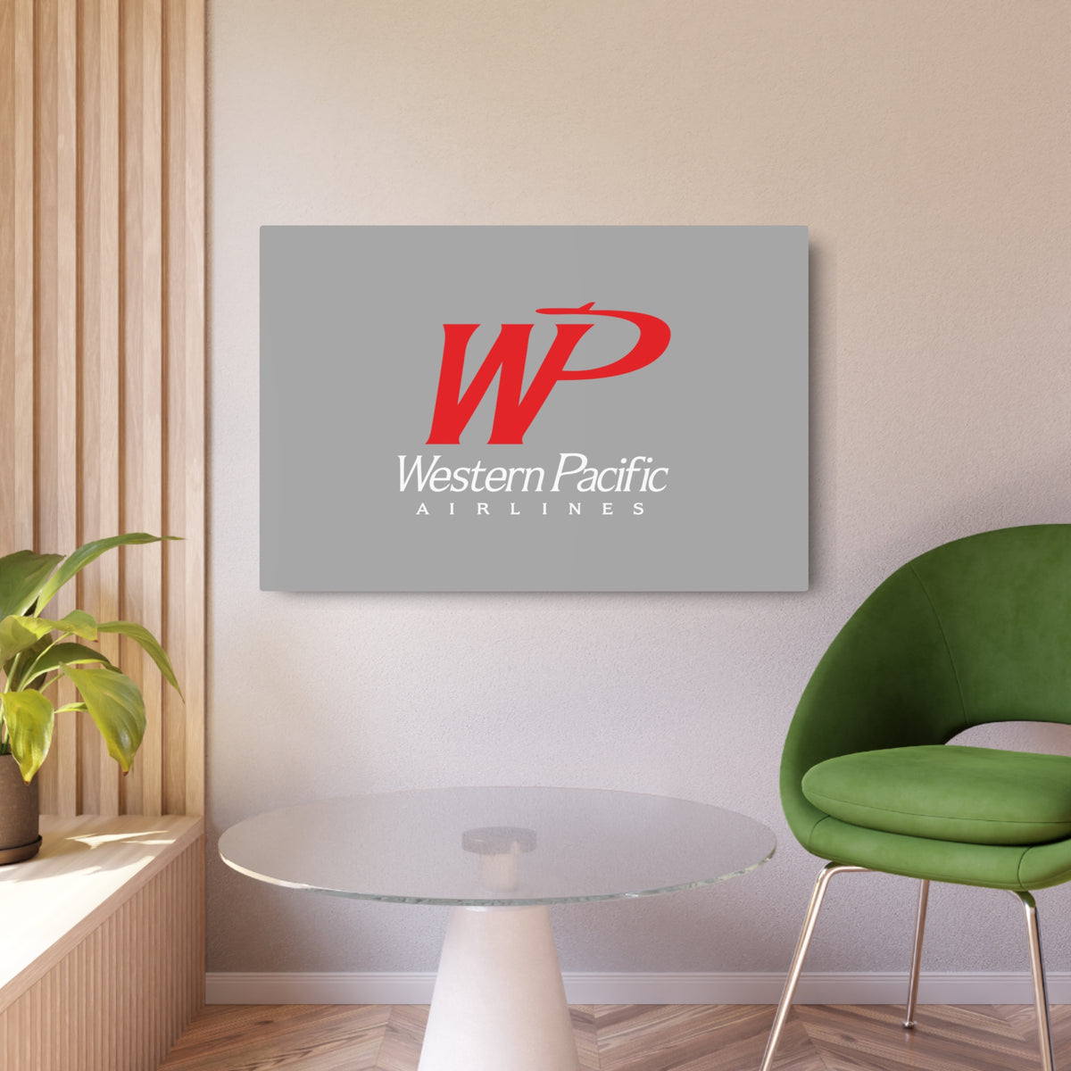 Western Pacific Airlines Metal Sign