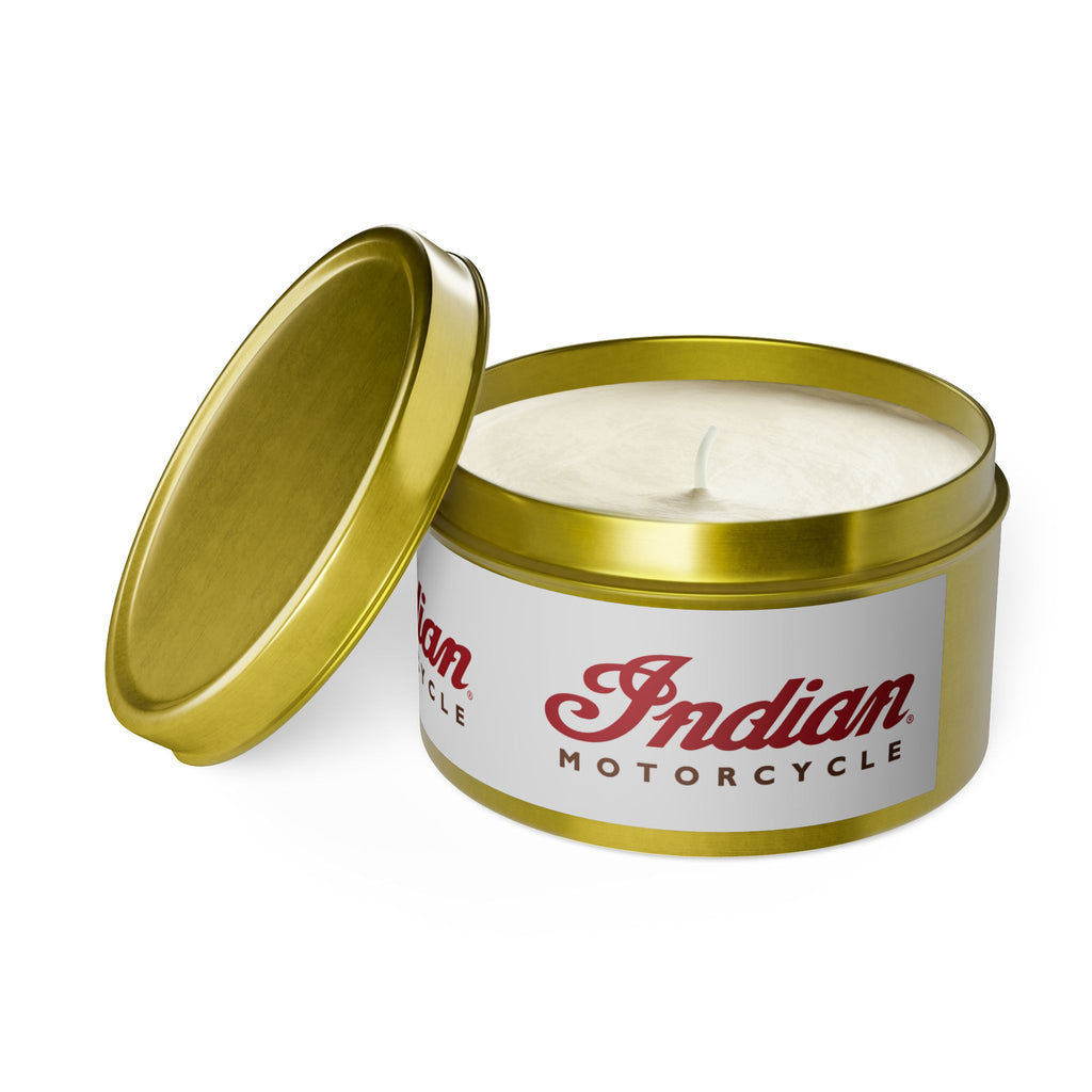 Indian Motorcycle Tin Candle