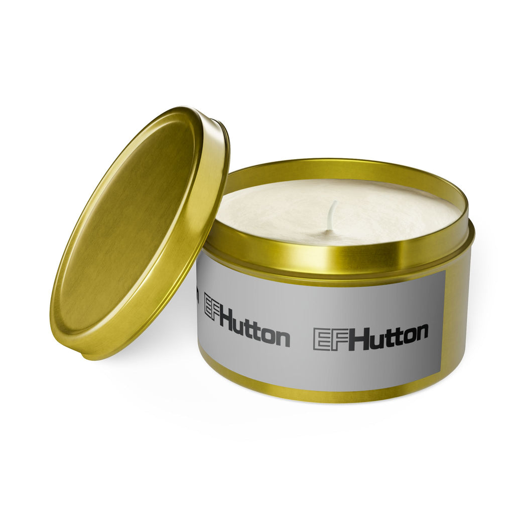 E. F. Hutton Tin Candle