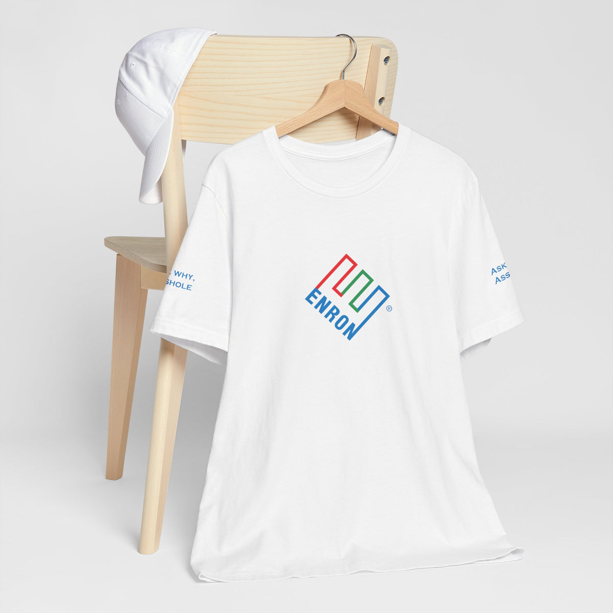 Enron T-Shirt - Ask Why A-Hole (sleeve)