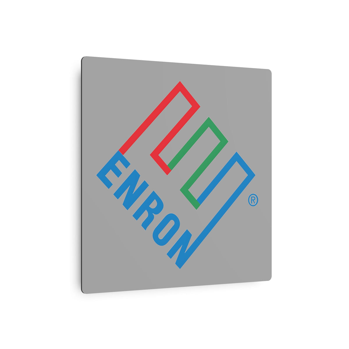 Enron Square Metal Sign