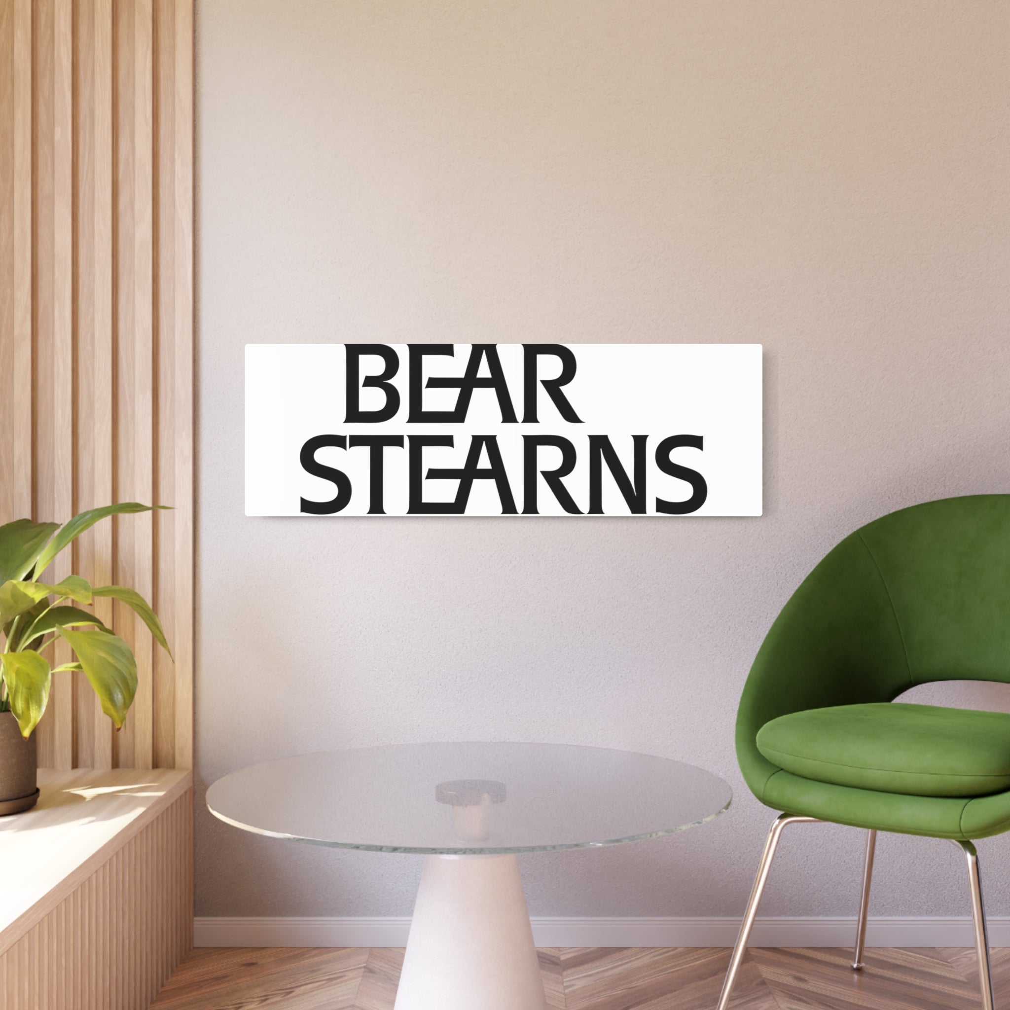 Bear Stearns Metal Sign