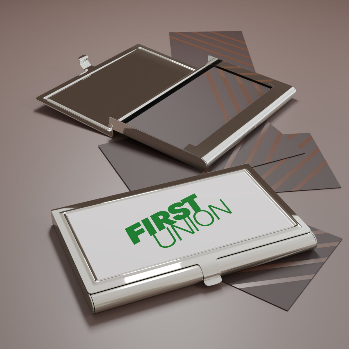 First Union Metal Business Card Holder