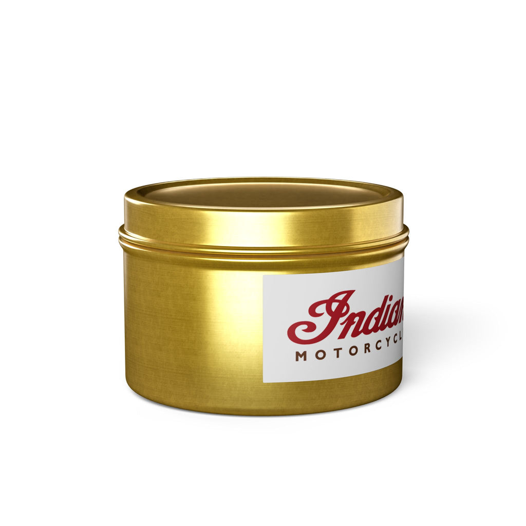 Indian Motorcycle Tin Candle