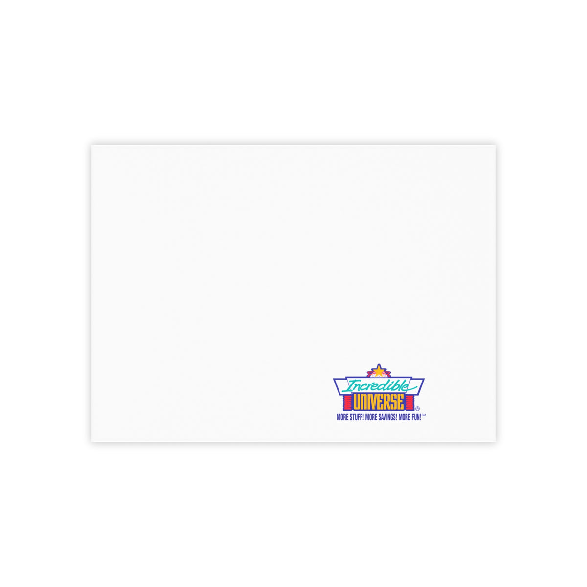 Incredible Universe Sticky Post-it Note Pad