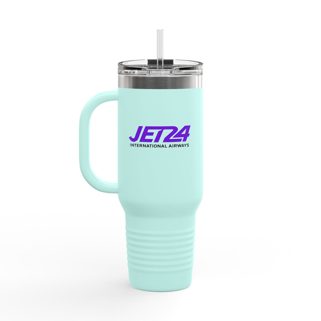 Jet 24 International Airways 40oz Insulated Travel Mug Stainless Tumbler