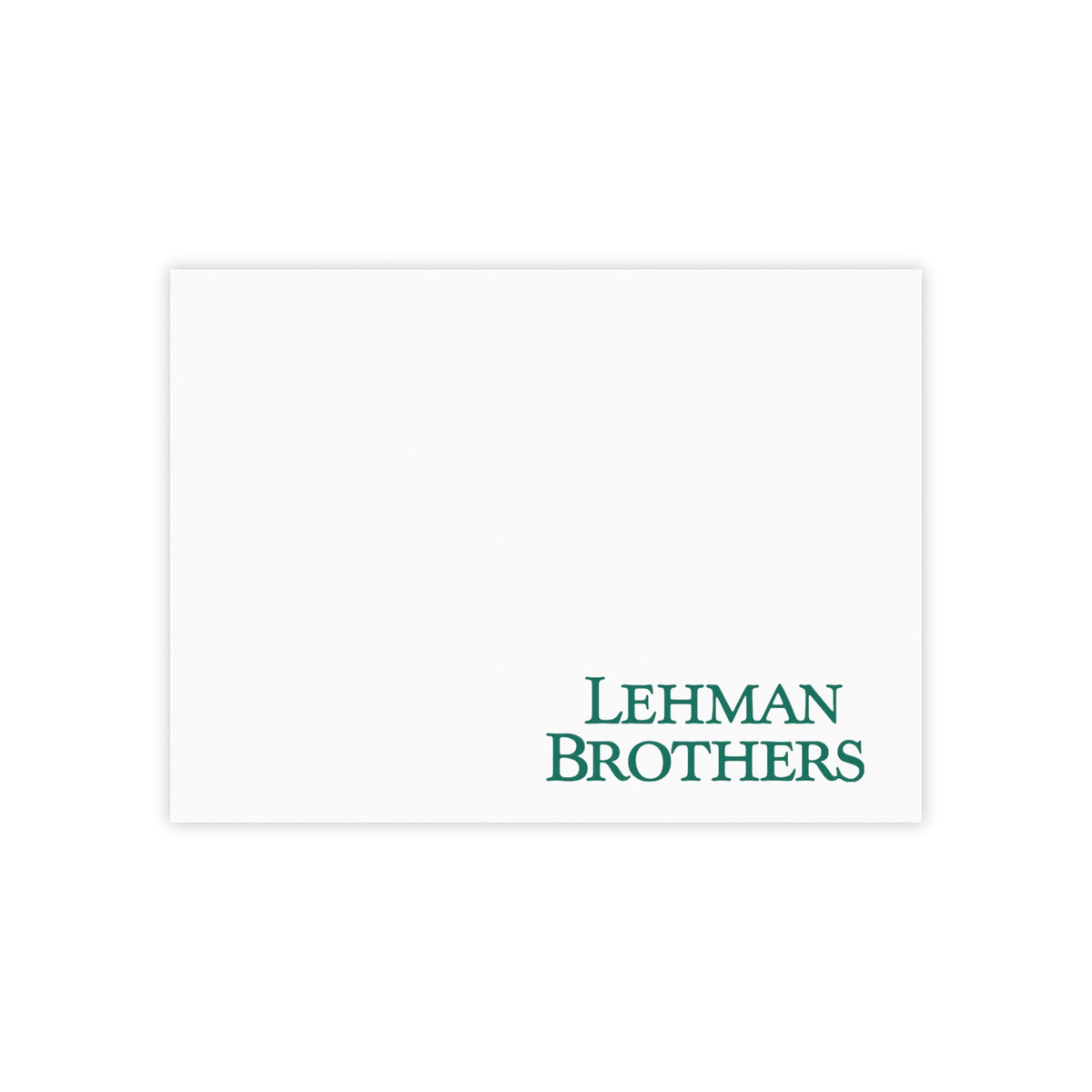 Lehman Brothers Sticky Post-it Note Pad