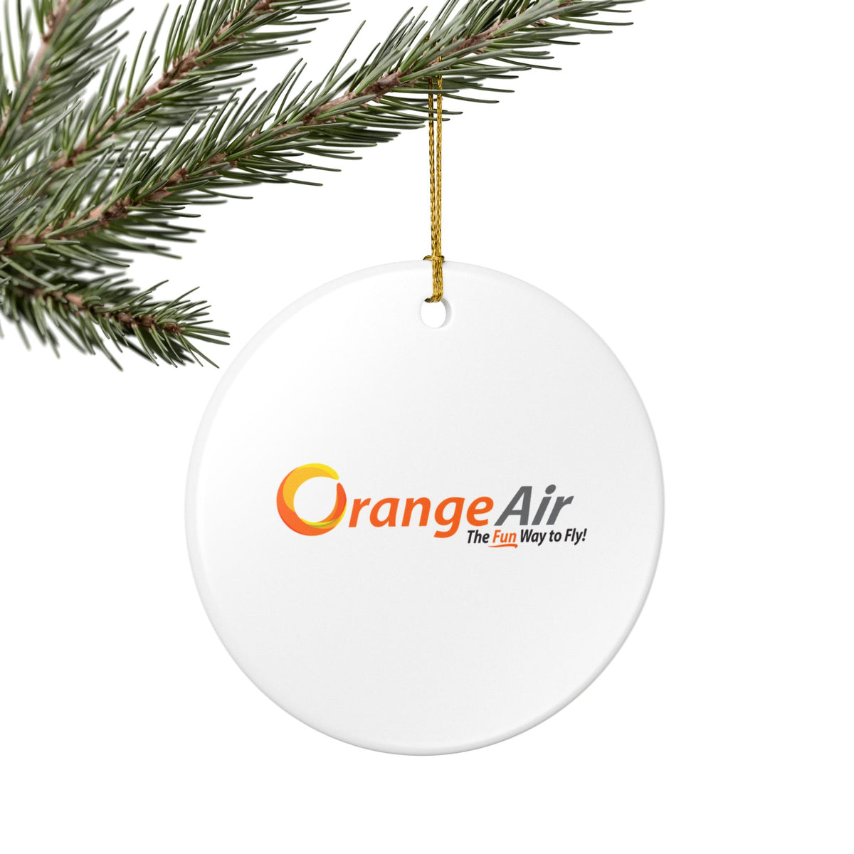 Orange Air Ceramic Ornament