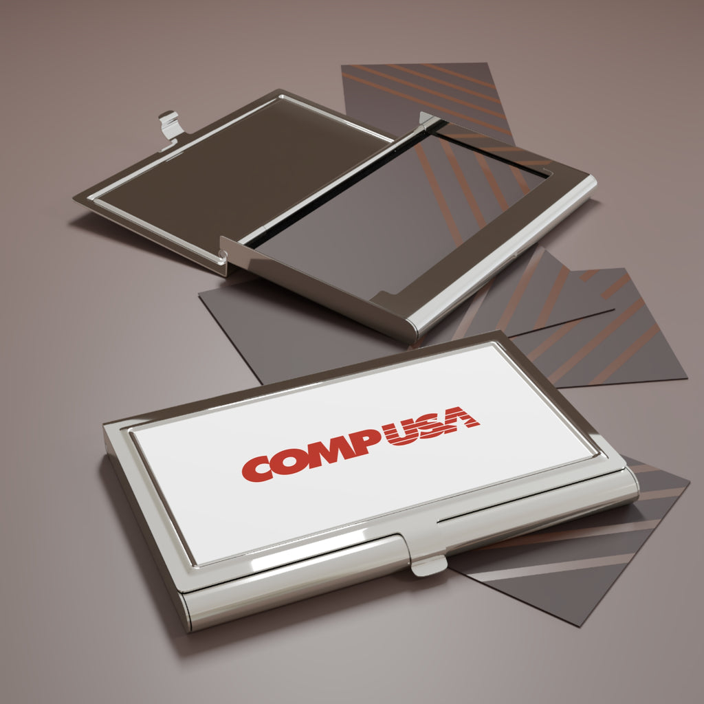 CompUSA Metal Business Card Holder