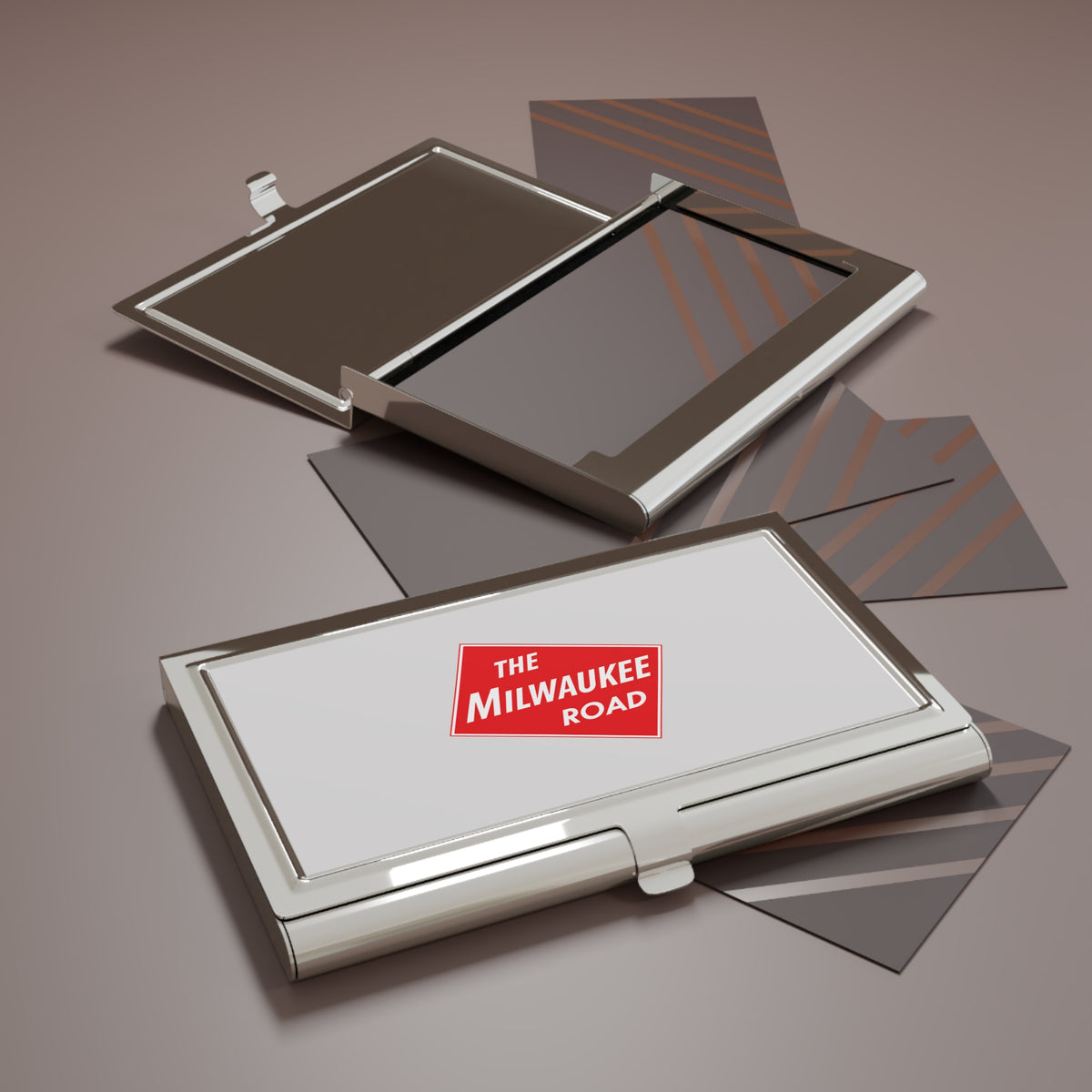 Chicago Milwaukee St. Paul and Pacific Railroad Metal Business Card Holder