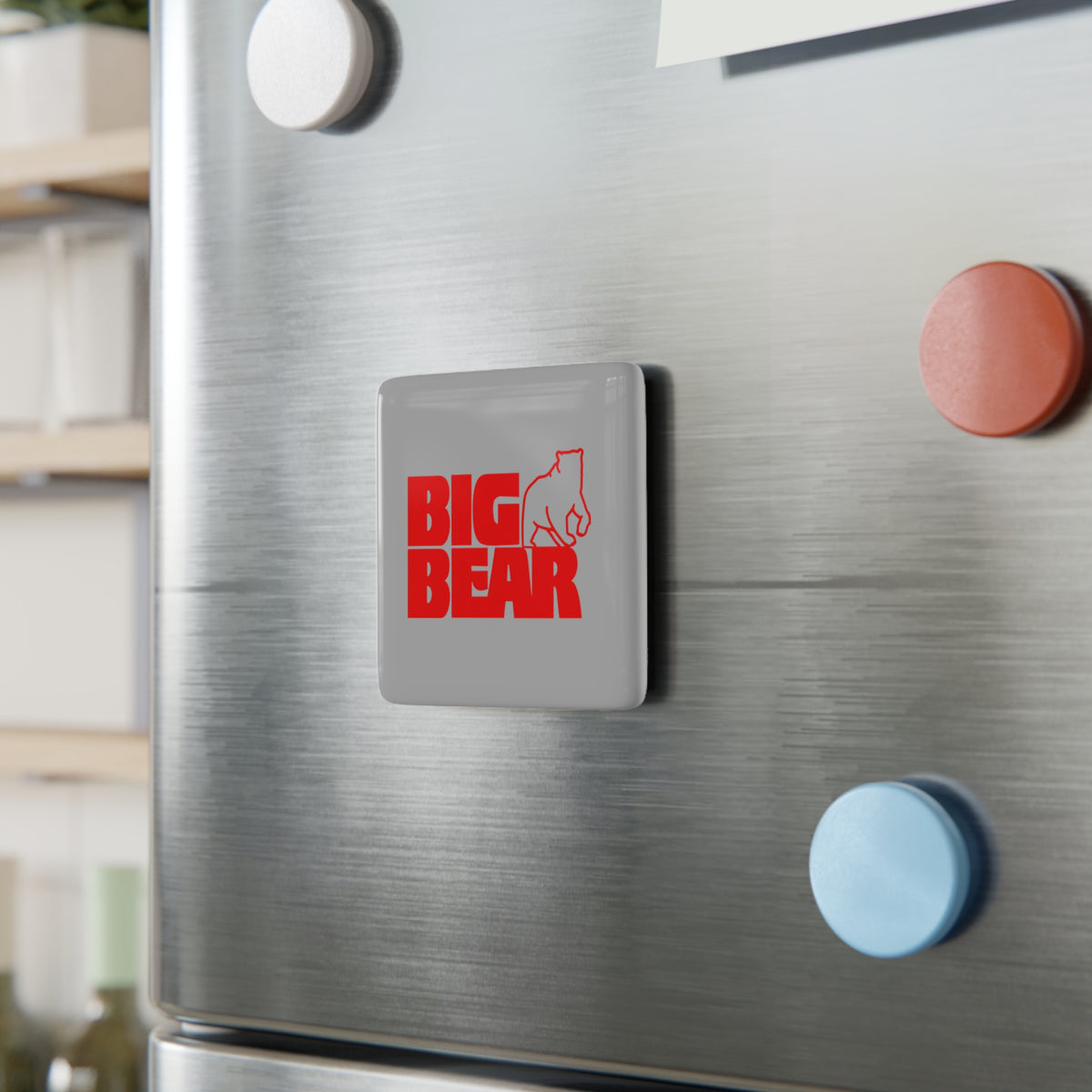 Big Bear Stores Square Porcelain Fridge Magnet