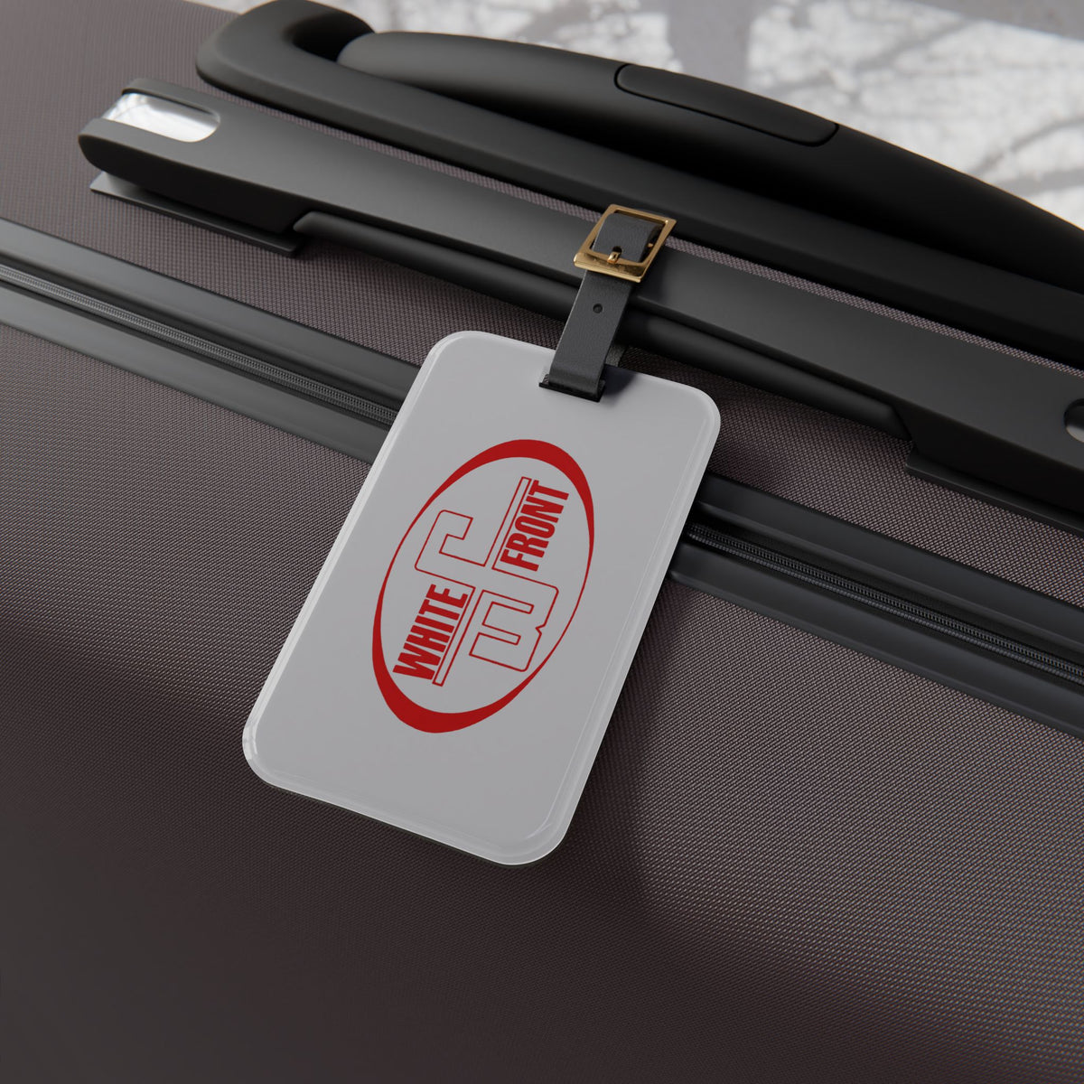 White Front Luggage Tag