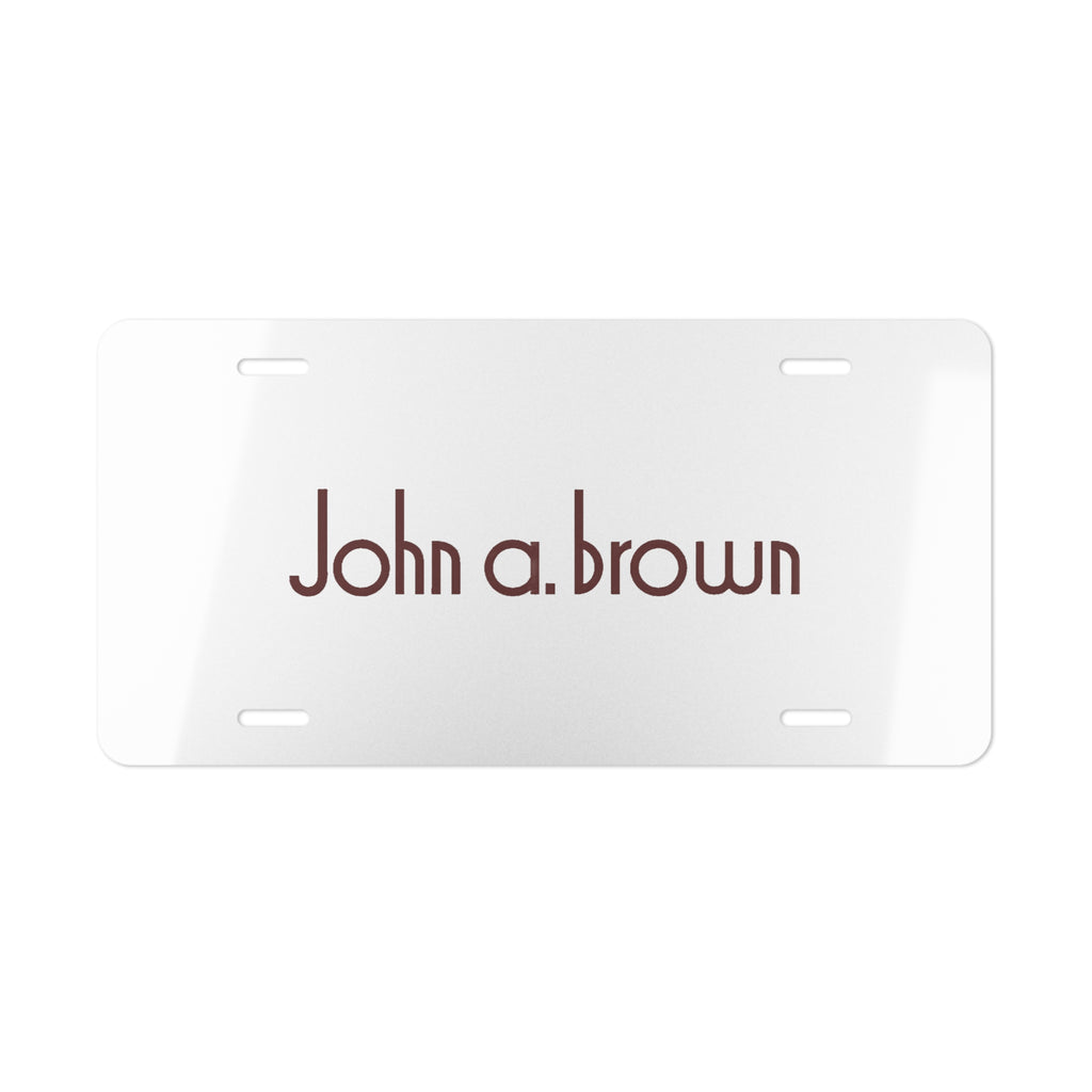 John A. Brown Vanity License Plate