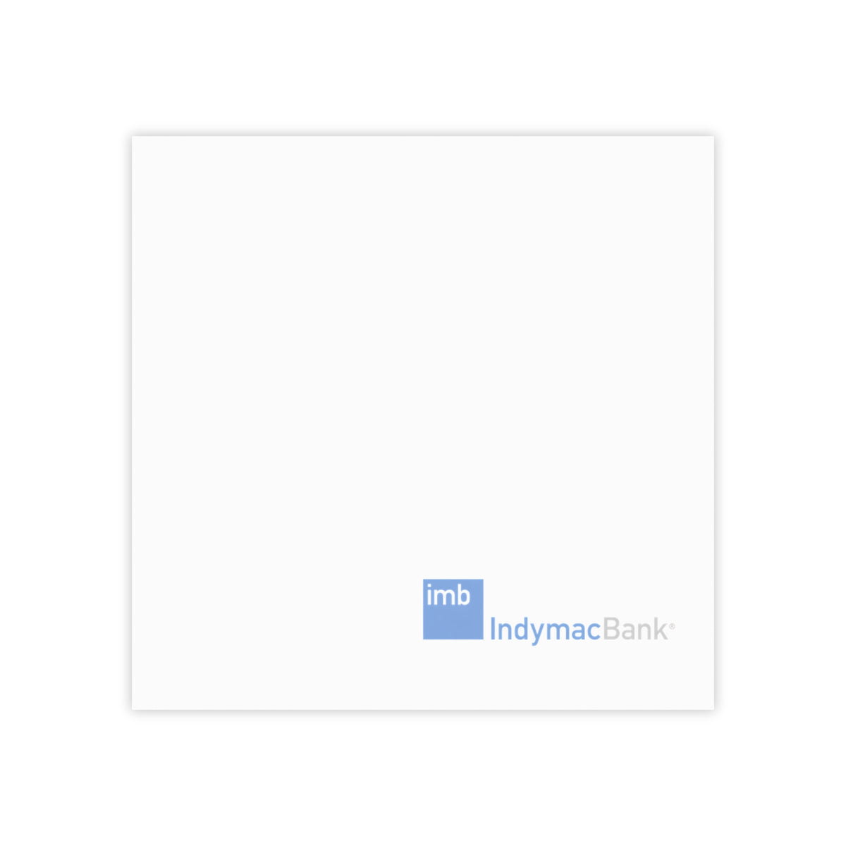 IndyMac Bank Sticky Post-it Note Pad