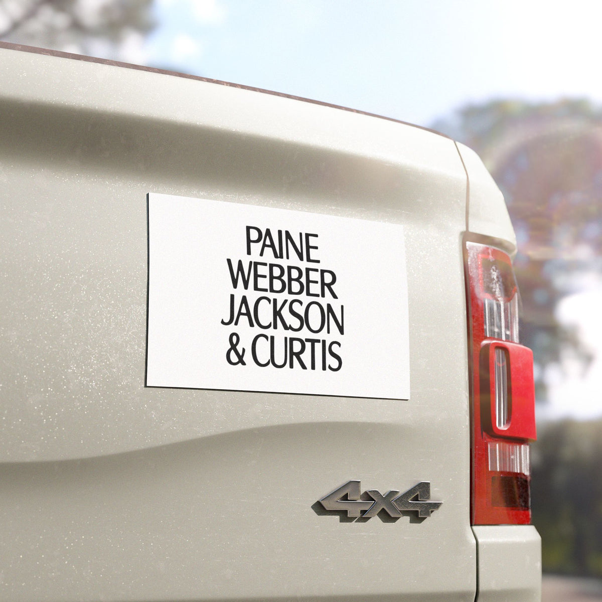 Paine Webber Jackson & Curtis Car Magnet