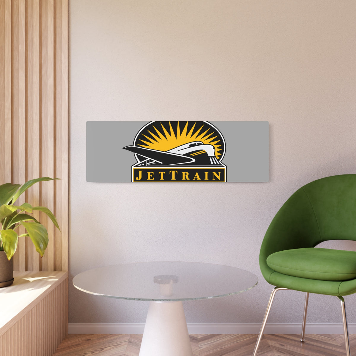 Bombardier JetTrain Metal Sign
